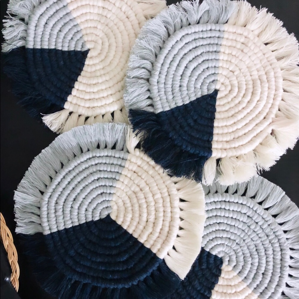✨HANDMADE✨ 2 custom macrame coasters - Picture 3 of 6